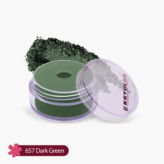 Kryolan Satin Powder 657 Dark Green 3gm