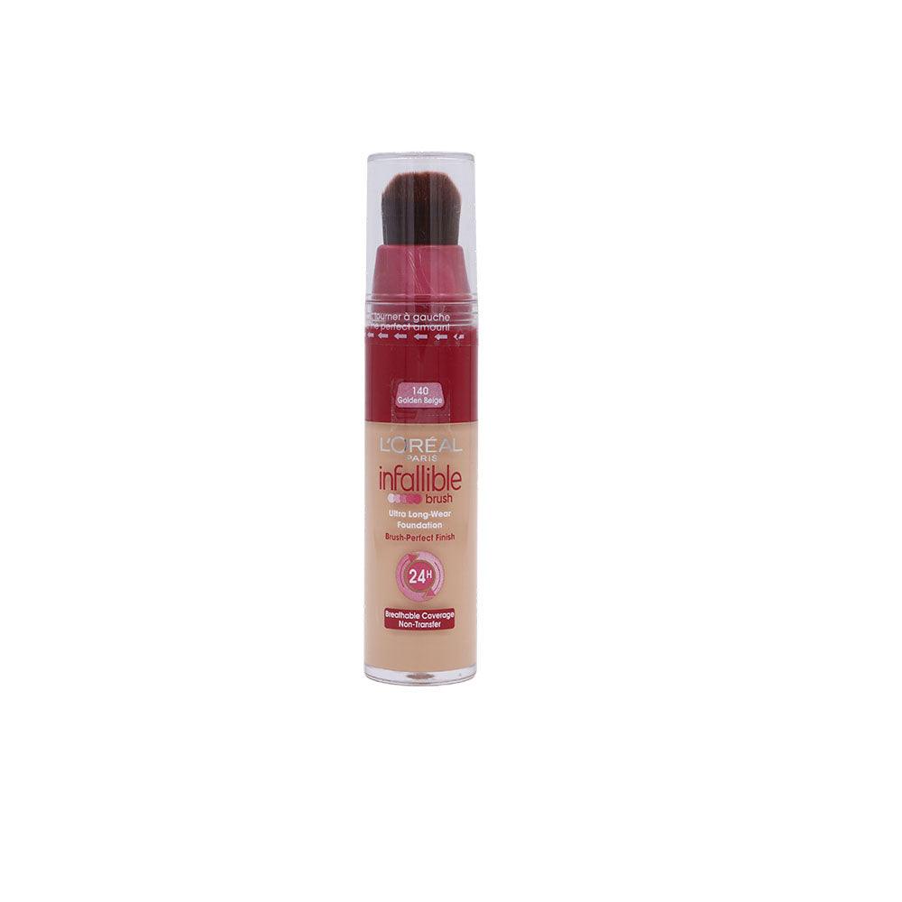 L'Oreal Paris Infallible Brush Ultra Long Wear Foundation 140 Golden Beige 30ml - TheSkinFit