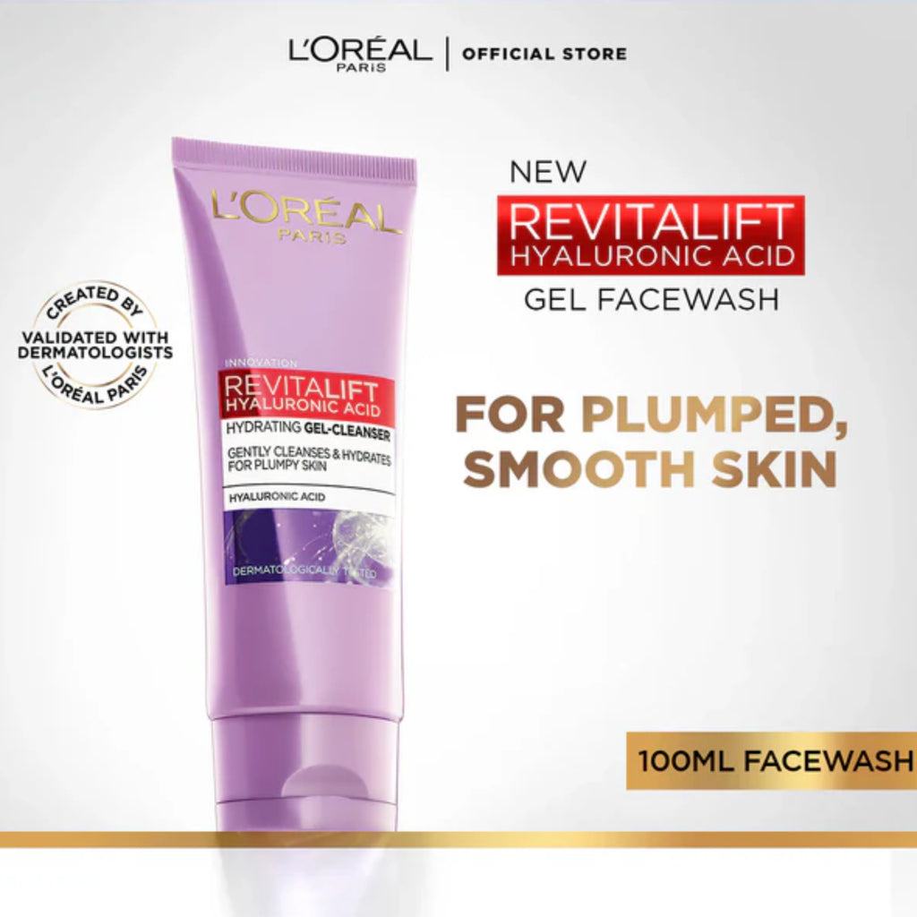 L'Oreal Paris Revitalift Hyaluronic Acid Hydrating Gel-Cleanser 100ml