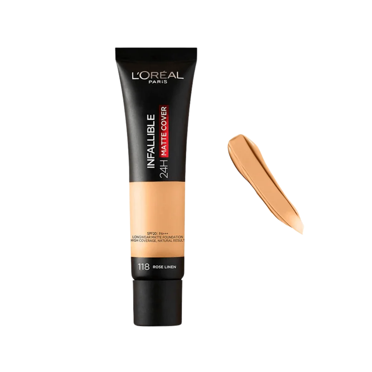 L'Oreal Paris Infallible 24H Matte Cover Liquid Foundation 118 Rose Linen 35ml