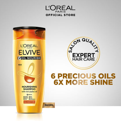 L'Oreal Paris Elvive 6 Oil Nourish Nourishing Shampoo For All Hair Type 360ml