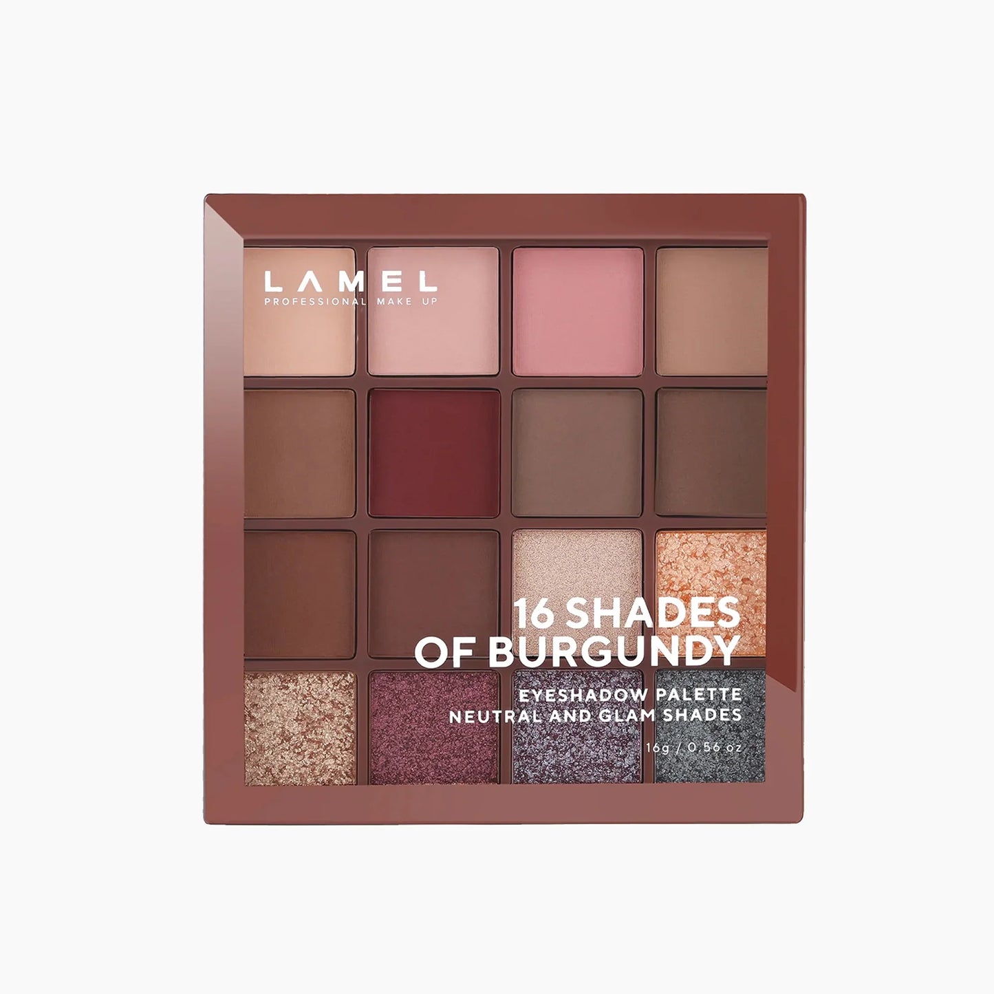 Lamel 16 Shades Of Burgundy Eyeshadow Palette 16-4 16gm