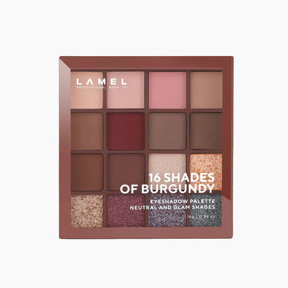 Lamel 16 Shades Of Burgundy Eyeshadow Palette 16-4 16gm