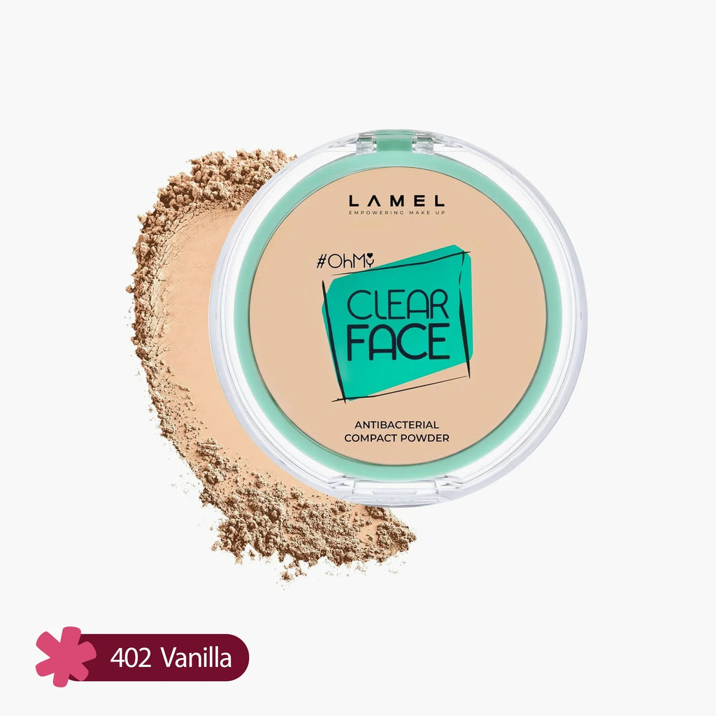 Lamel Oh My Clear Face Antibacterial Compact Powder 402 Vanilla 6gm
