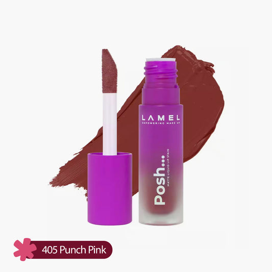 Lamel Posh Matte Liquid Lip Stain 405 Punch Pink 4gm