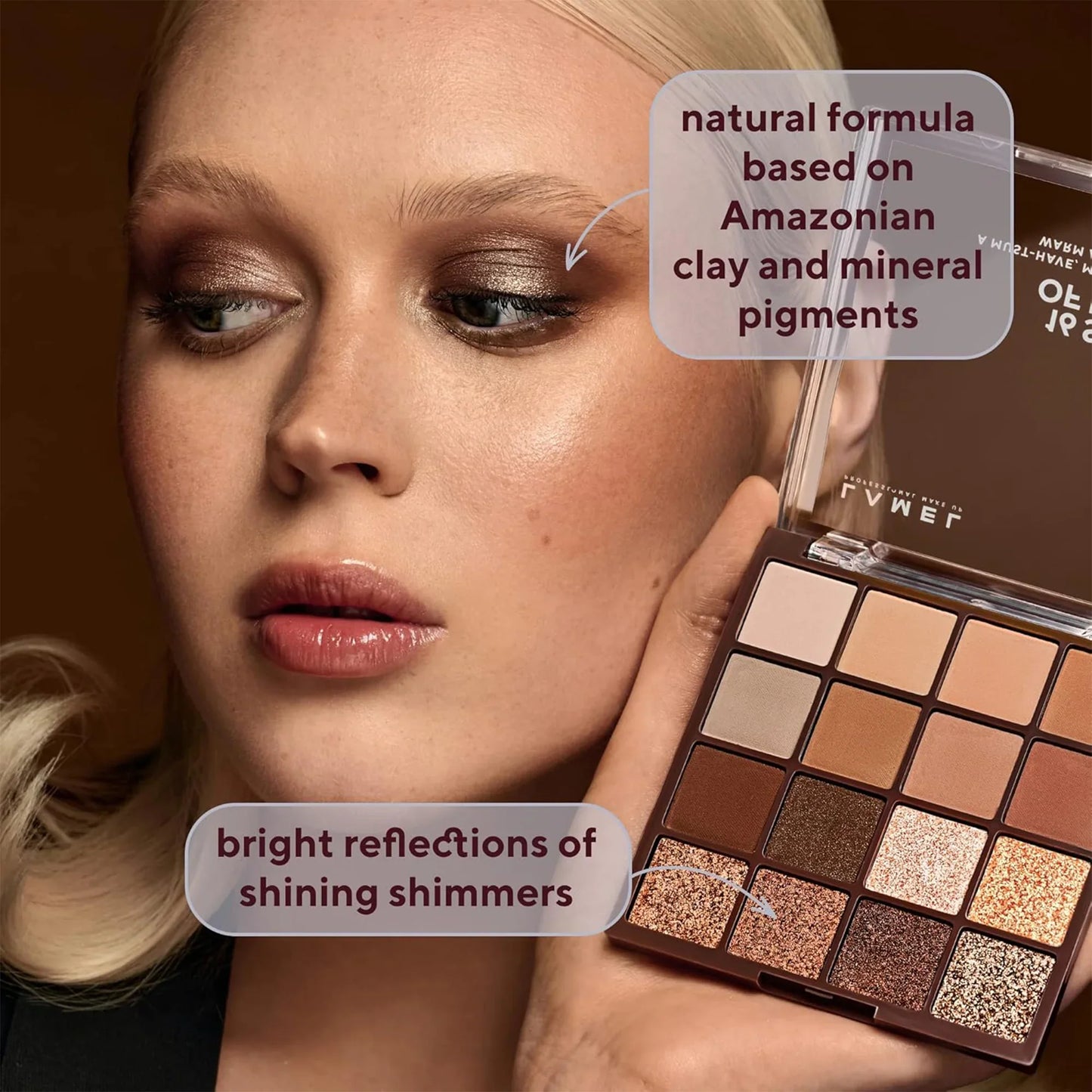 Lamel 16 Shades Of Brown Eyeshadow Palette 16gm