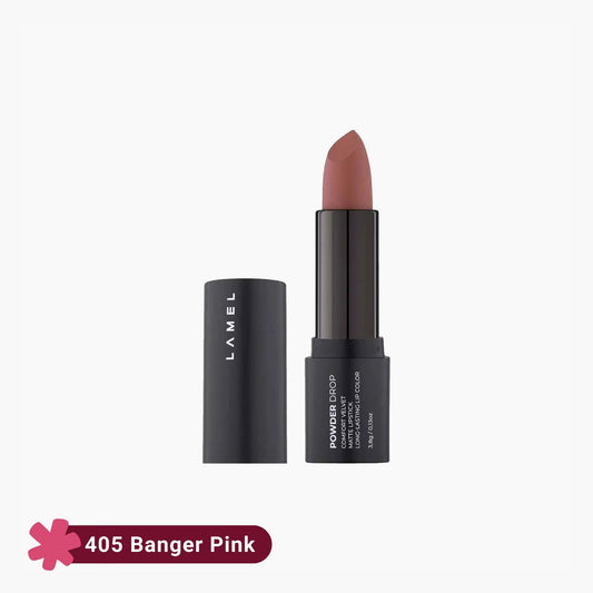 Lamel Powder Drop Comfort Velvet Matte Lipstick 405 Banger Pink 3.8gm