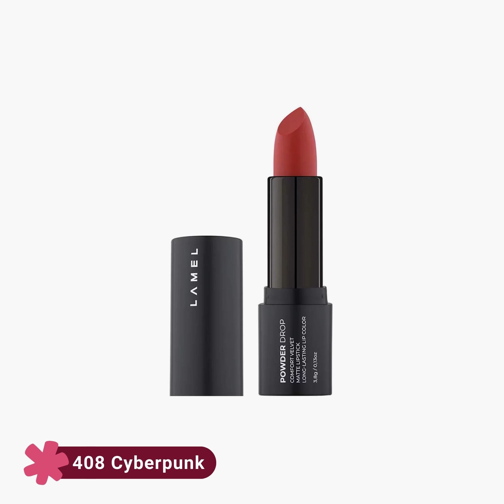 Lamel Powder Drop Comfort Velvet Matte Lipstick 408 Cyberpunk 3.8gm