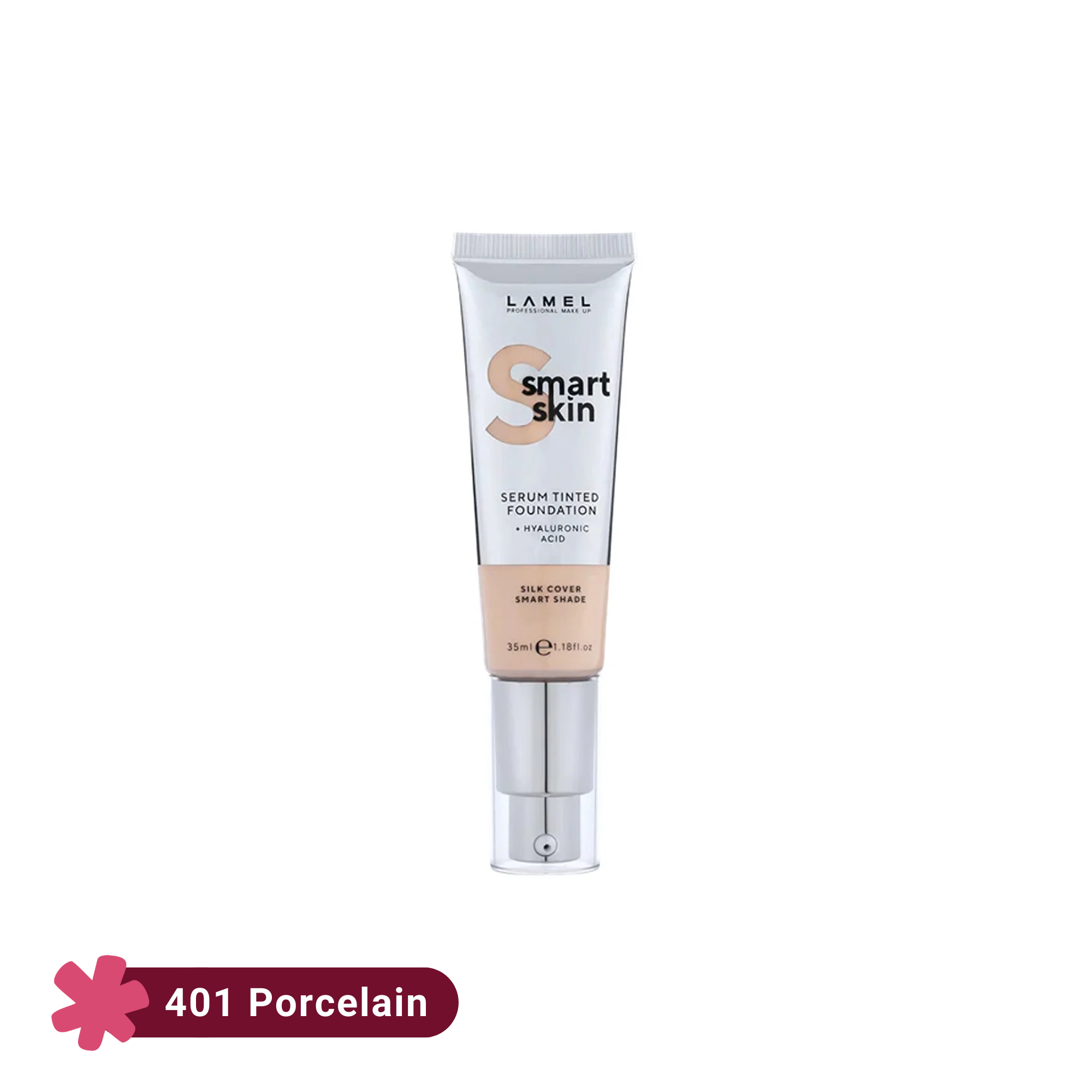 Lamel Smart Skin Serum Tinted Foundation 401 Porcelain 35ml