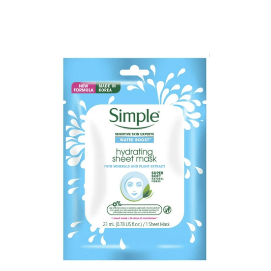 Simple Hydrating Sheet Mask Water Boost 1 Piece - TheSkinFit