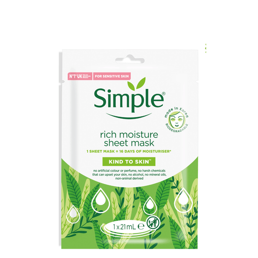 Simple Rich Moisture Sheet Mask 1 Piece - TheSkinFit