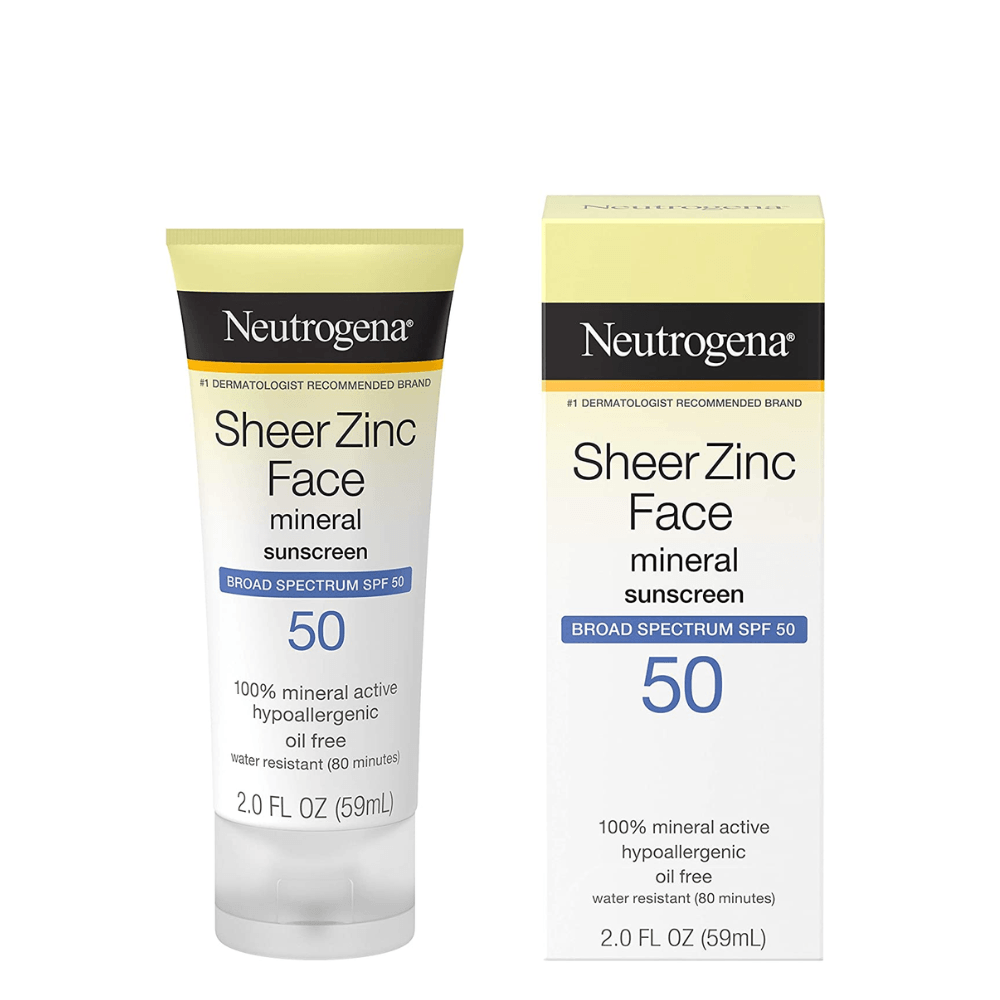 Neutrogena Sheer Zinc Mineral Sunscreen Broad Spectrum SPF50 59ml
