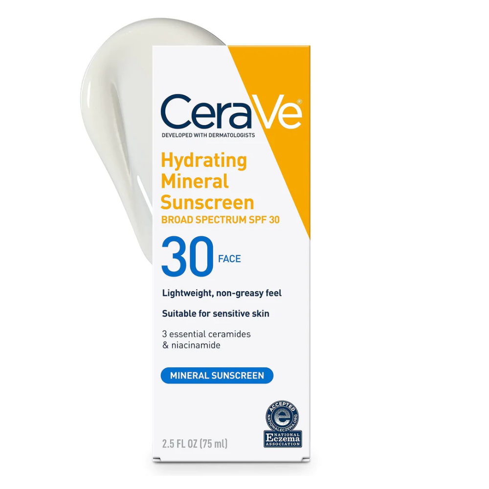 CeraVe Hydrating Mineral Sunscreen SPF30 Face Lotion 75ml