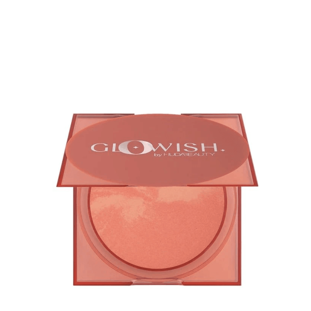 Huda Beauty Glowish Cheeky Vegan Blush Powder 01 Healthy Peach 2.5gm - TheSkinFit