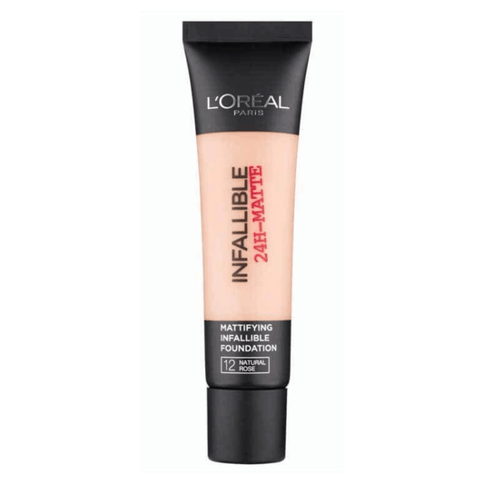 L'Oreal Paris Infallible 24Hr Matte Cover Foundation 12 Natural Rose 30ml - TheSkinFit