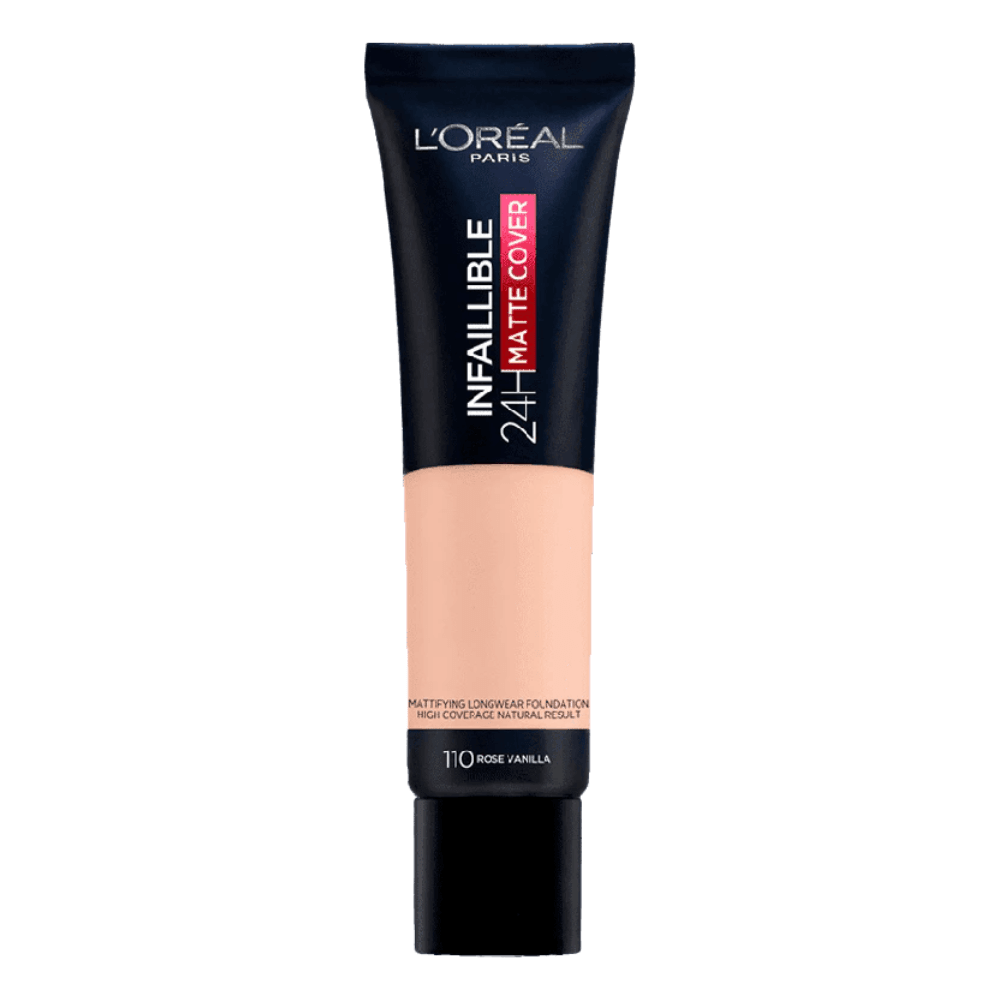 L'Oreal Paris Infallible 24h Matte Cover Liquid Foundation 110 Rose Vanilla 50ml