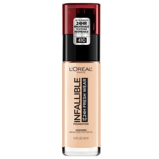 L'Oreal Paris Infallible 24 Hour Fresh Wear Foundation Lightweight 410 Ivory 30ml - TheSkinFit