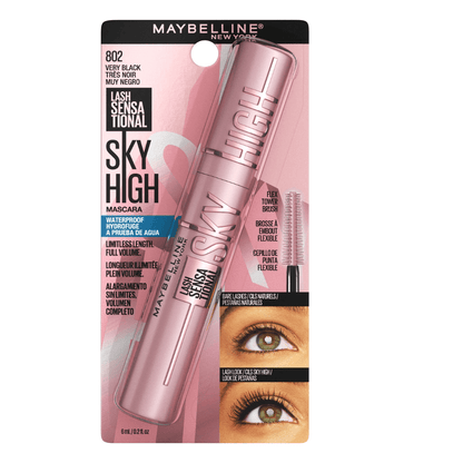 Maybelline New York Lash Sensational Sky High Waterproof Mascara 802 Very Black 7.2ml - TheSkinFit