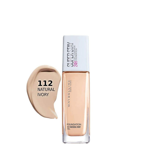 Maybelline New York Super Stay 24H Full Coverage Liquid Foundation 112 Natural Ivory 30ml - TheSkinFit