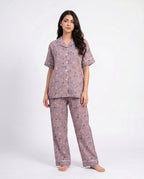 Sajiero Linen Pajama Suit Ditsy Floral