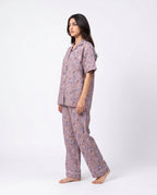 Sajiero Linen Pajama Suit Ditsy Floral