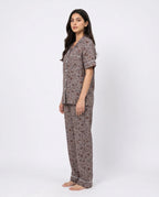 Sajiero Linen Pajama Suit Florique