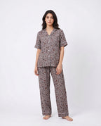 Sajiero Linen Pajama Suit Florique