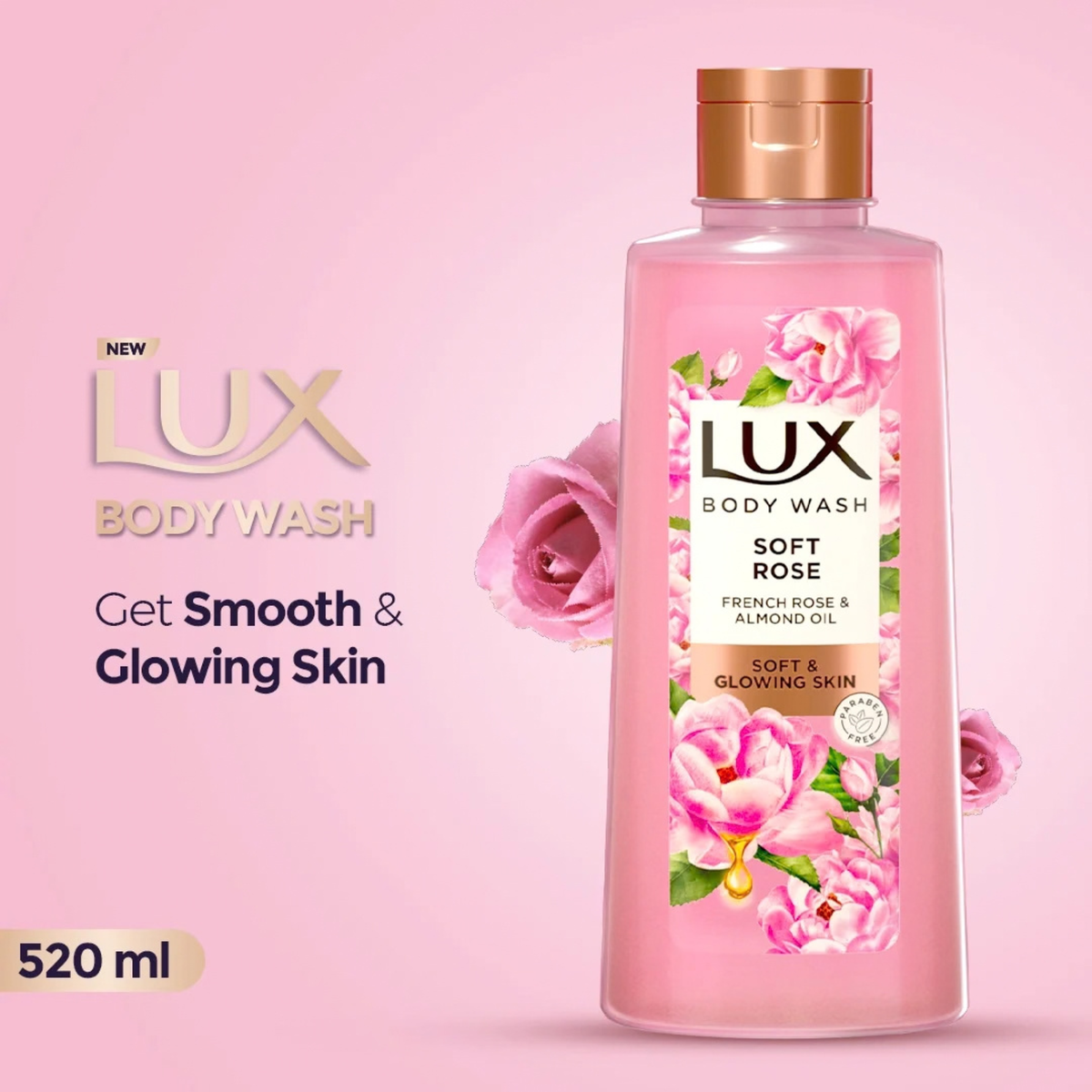 Lux French Rose & Almond Oil Body Wash