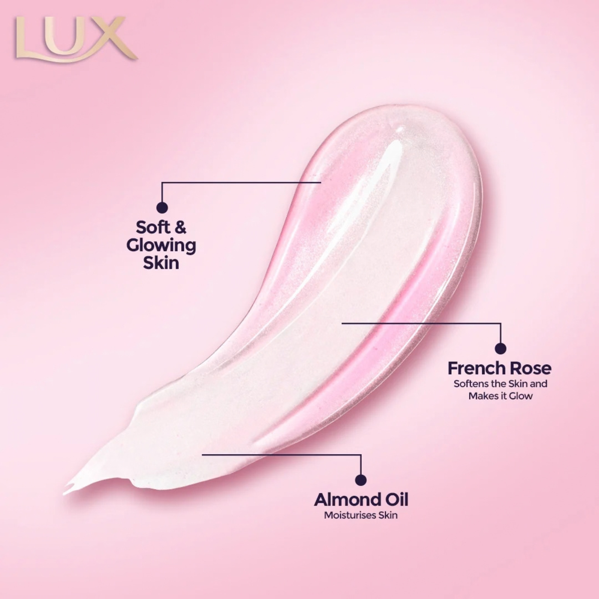 Lux French Rose & Almond Oil Body Wash