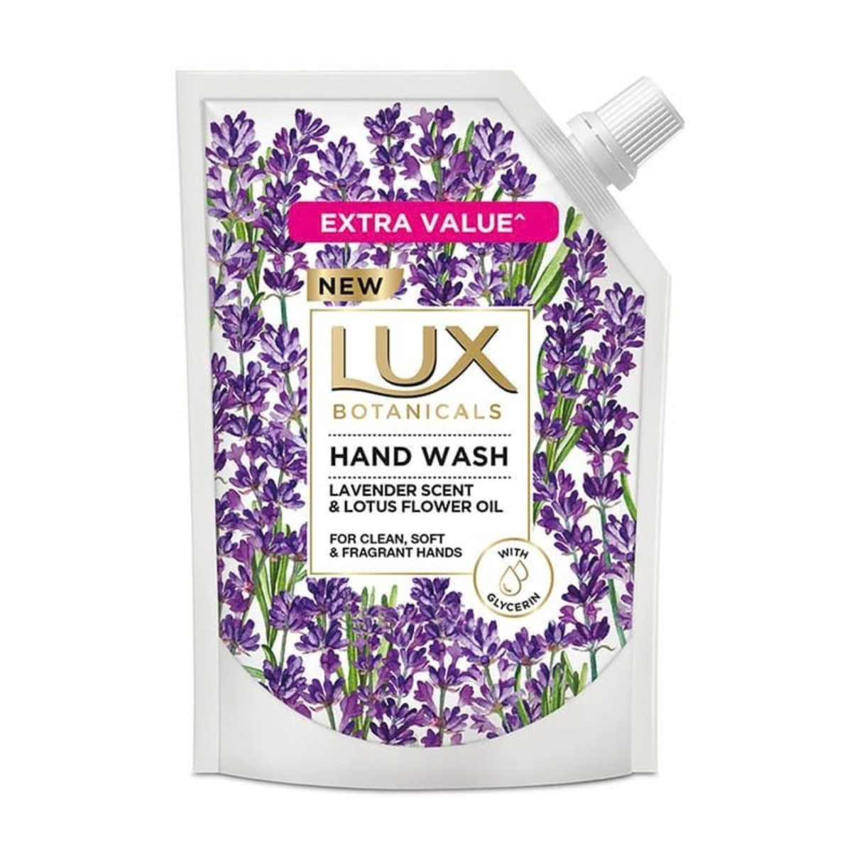 Lux Botanicals Lavender & Lotus Flower Oil Hand Wash Refill Pouch