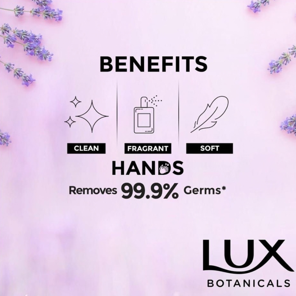 Lux Botanicals Lavender & Lotus Flower Oil Hand Wash Refill Pouch