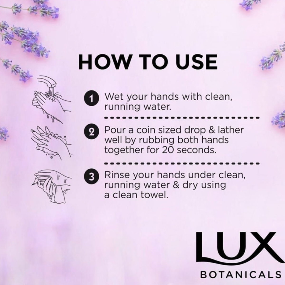 Lux Botanicals Lavender & Lotus Flower Oil Hand Wash Refill Pouch