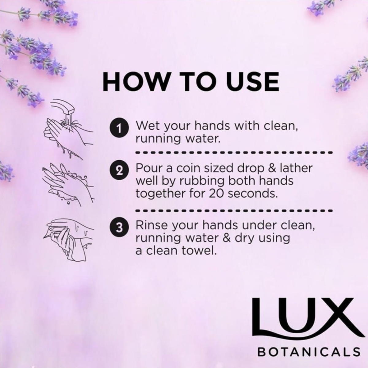 Lux Botanicals Lavender & Lotus Flower Oil Hand Wash Refill Pouch