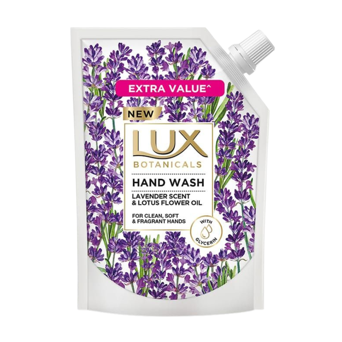 Lux Botanicals Lavender & Lotus Flower Oil Hand Wash Refill Pouch
