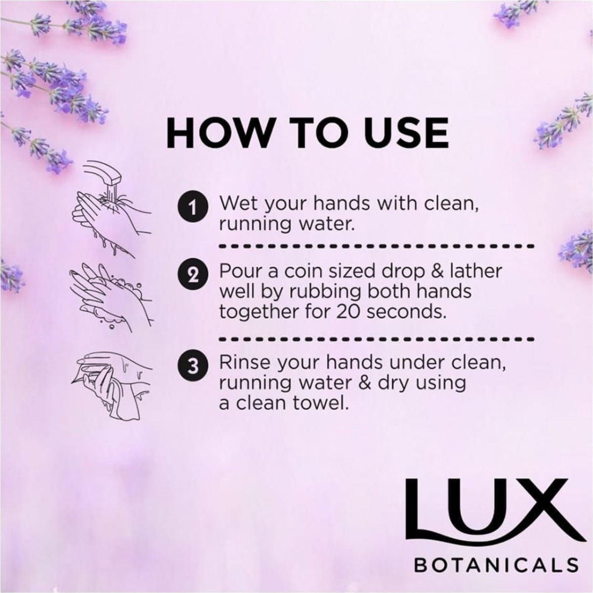 Lux Botanicals Lavender & Lotus Flower Oil Scent Hand Wash