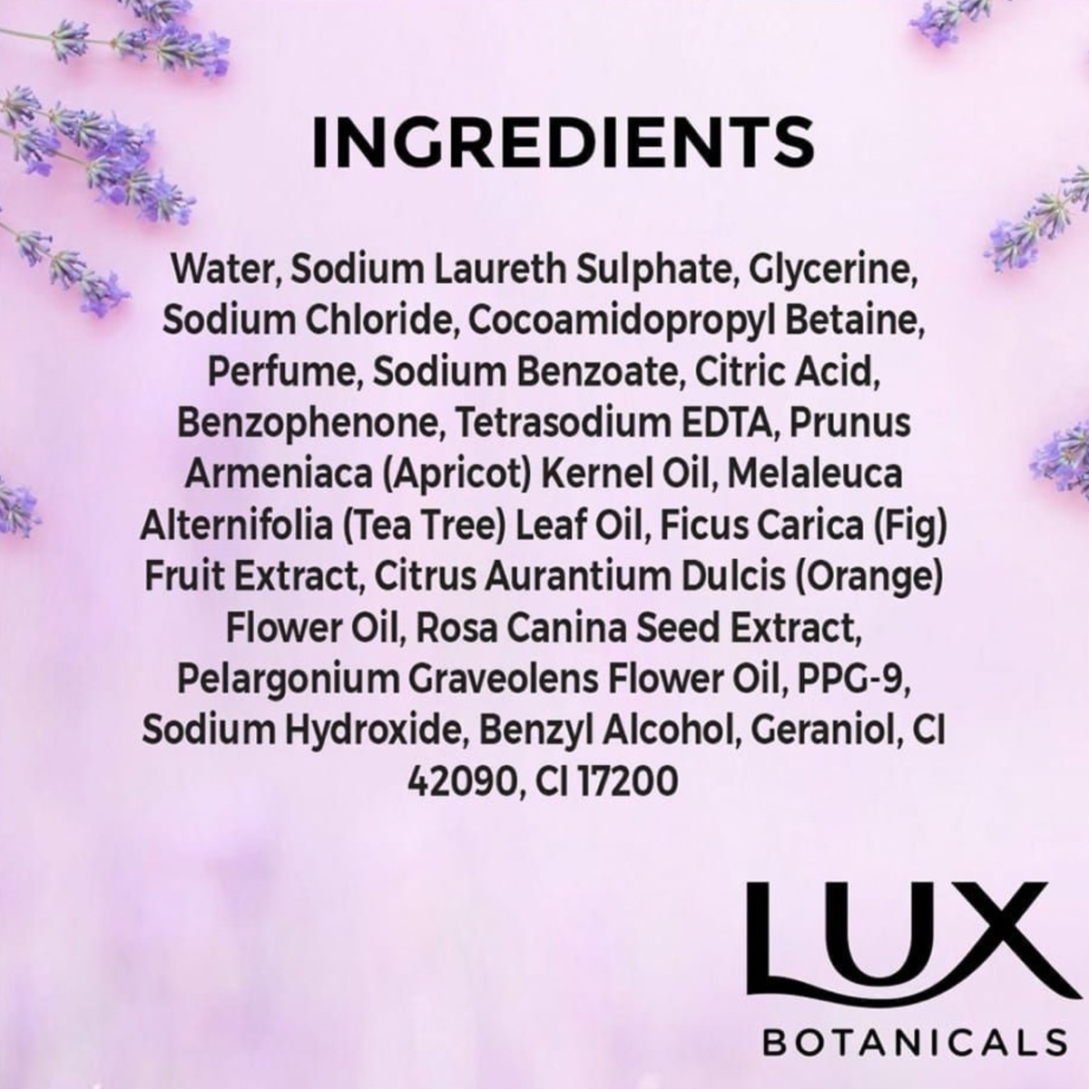 Lux Botanicals Lavender & Lotus Flower Oil Scent Hand Wash