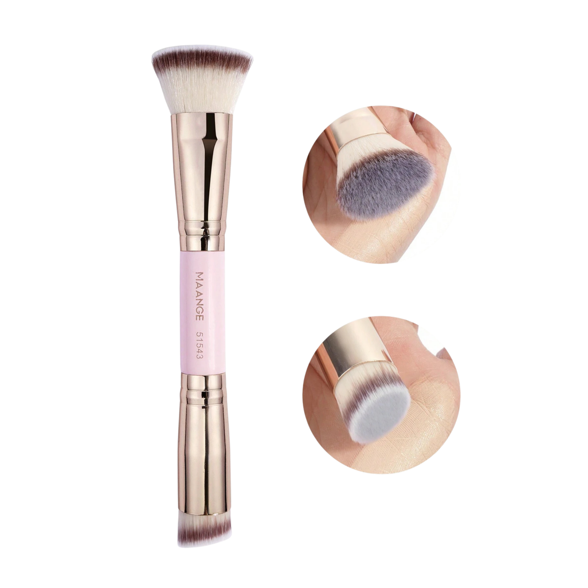 MAANGE Dual Ended Makeup Brush Pink