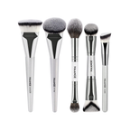 MAANGE Foundation Makeup Brush Set Silver