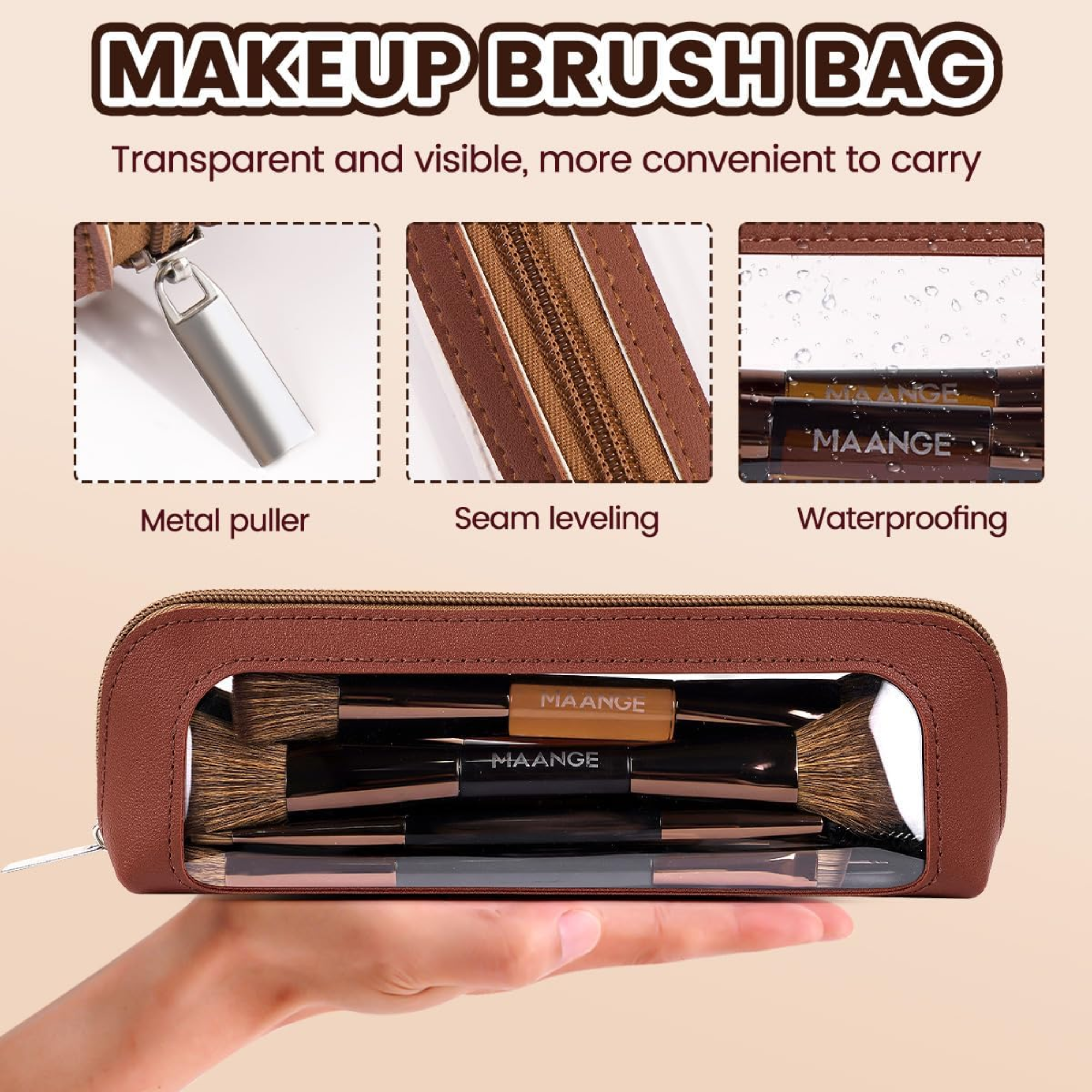 MAANGE Makeup Brush Set With Bag