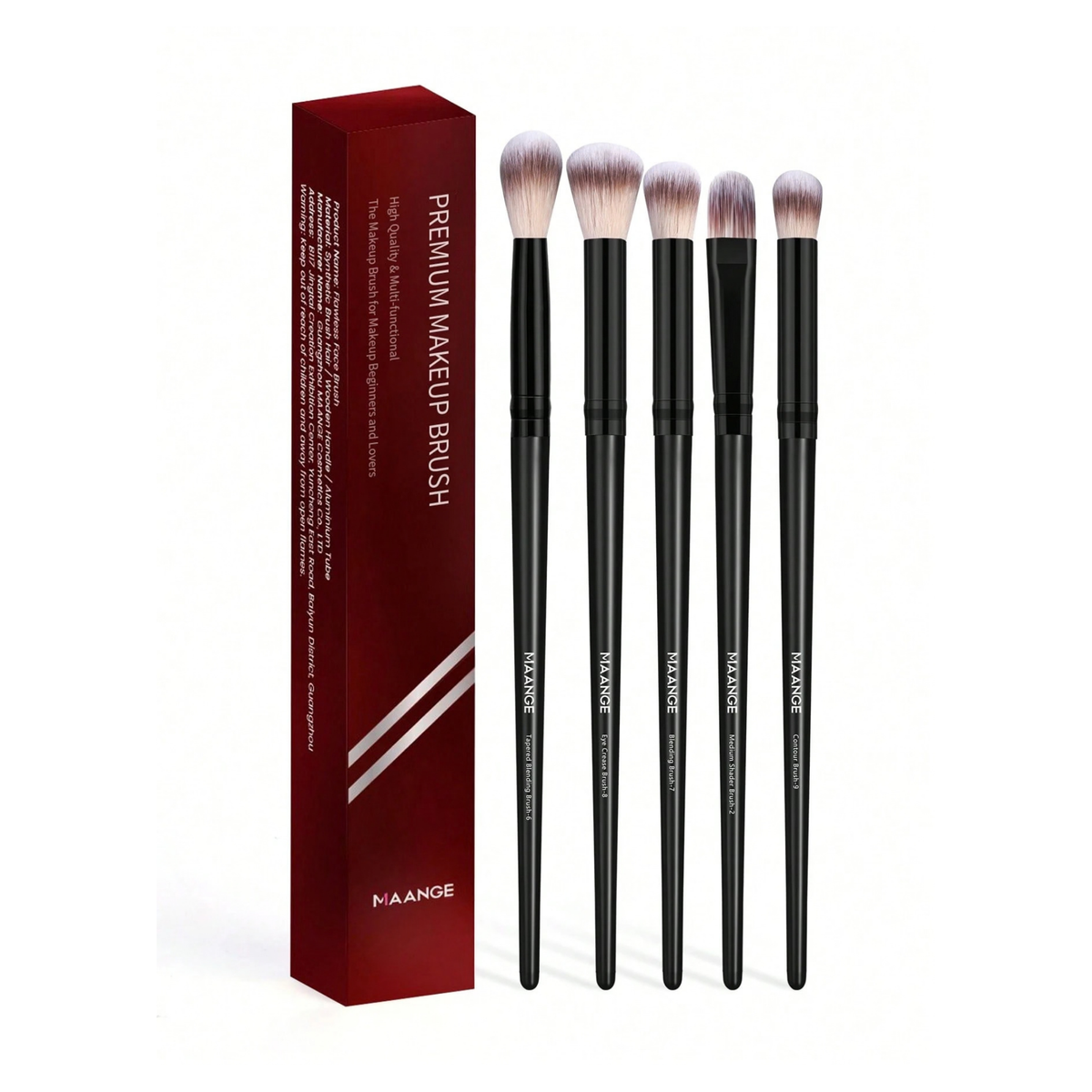 MAANGE Professional Eye Makeup Brush Set Black