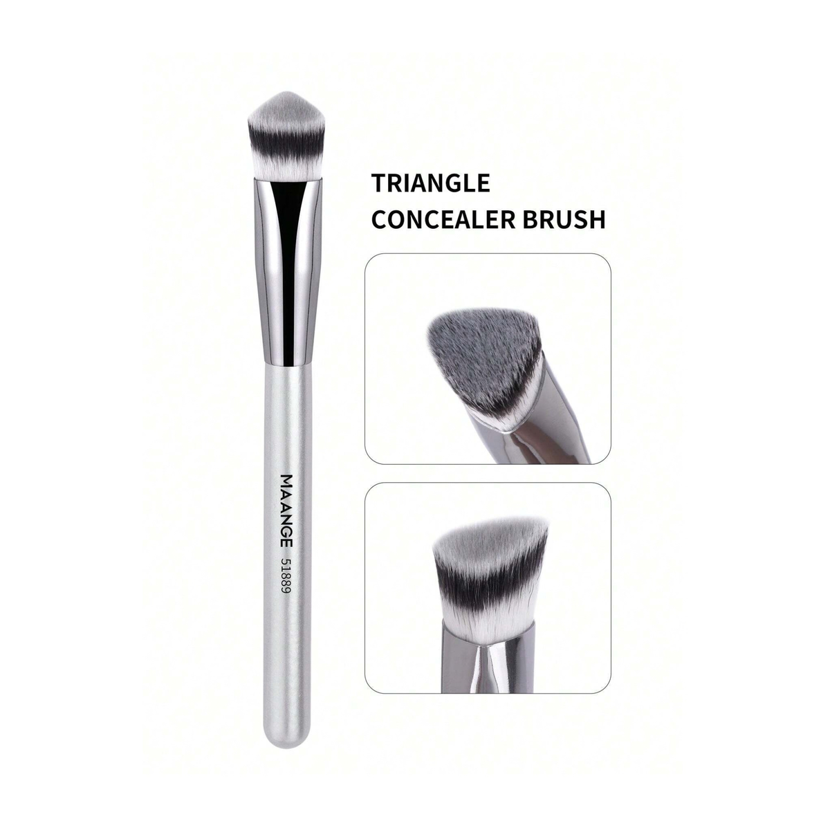 MAANGE Triangle Concealer Brush Silver