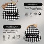 MAANGE Triangle Makeup Sponge With Storage Box Black & White