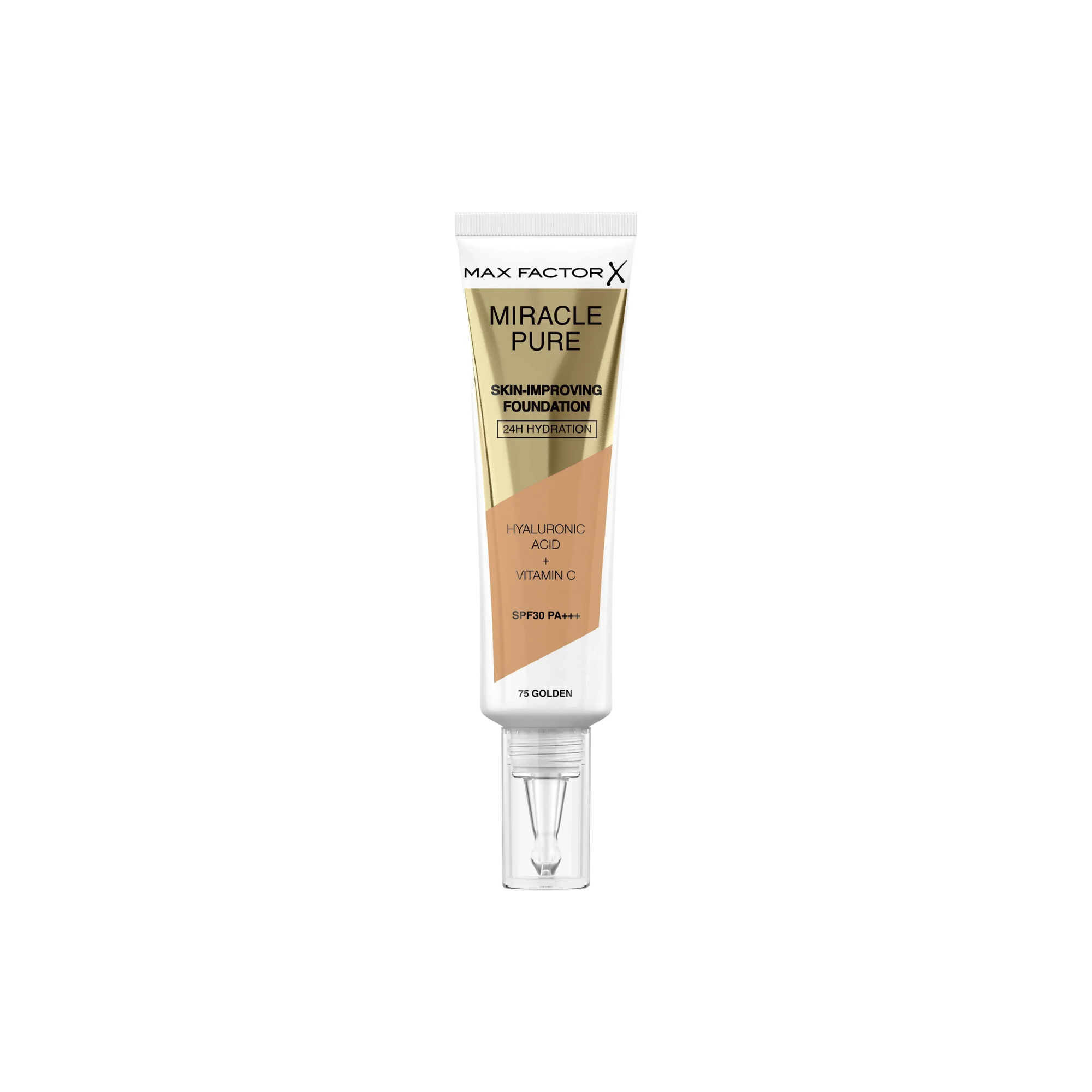 Max Factor Miracle Pure Skin Improving Foundation 24H Hydration SPF 30 PA+++ 30ml - 75 Golden