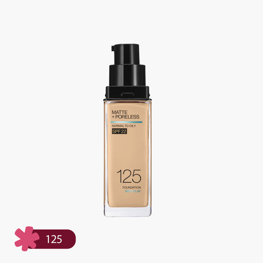 Maybelline Fit Me Matte+Poreless Liquid Foundation With Clay Normal to Oily SPF 22 125 30ml