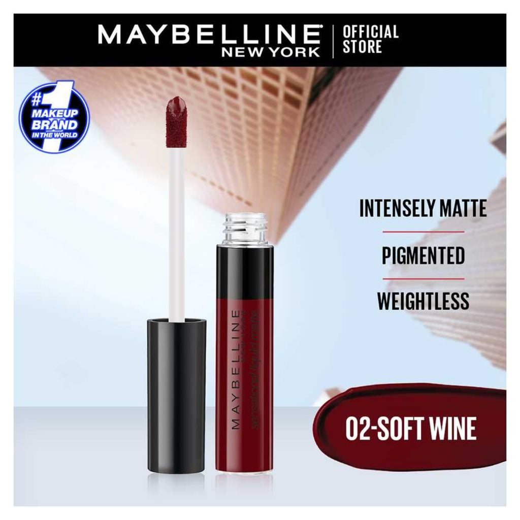 Maybelline Sensational Liquid Matte Lipstick 7ml 02 soft wine shade