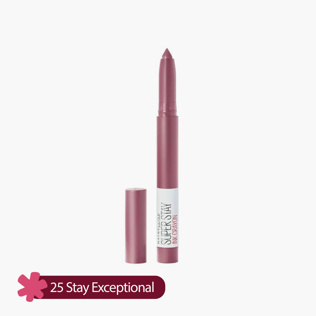 Maybelline Super Stay Ink Crayon Matte Longwear Lipstick 1.2gm stay exceptional