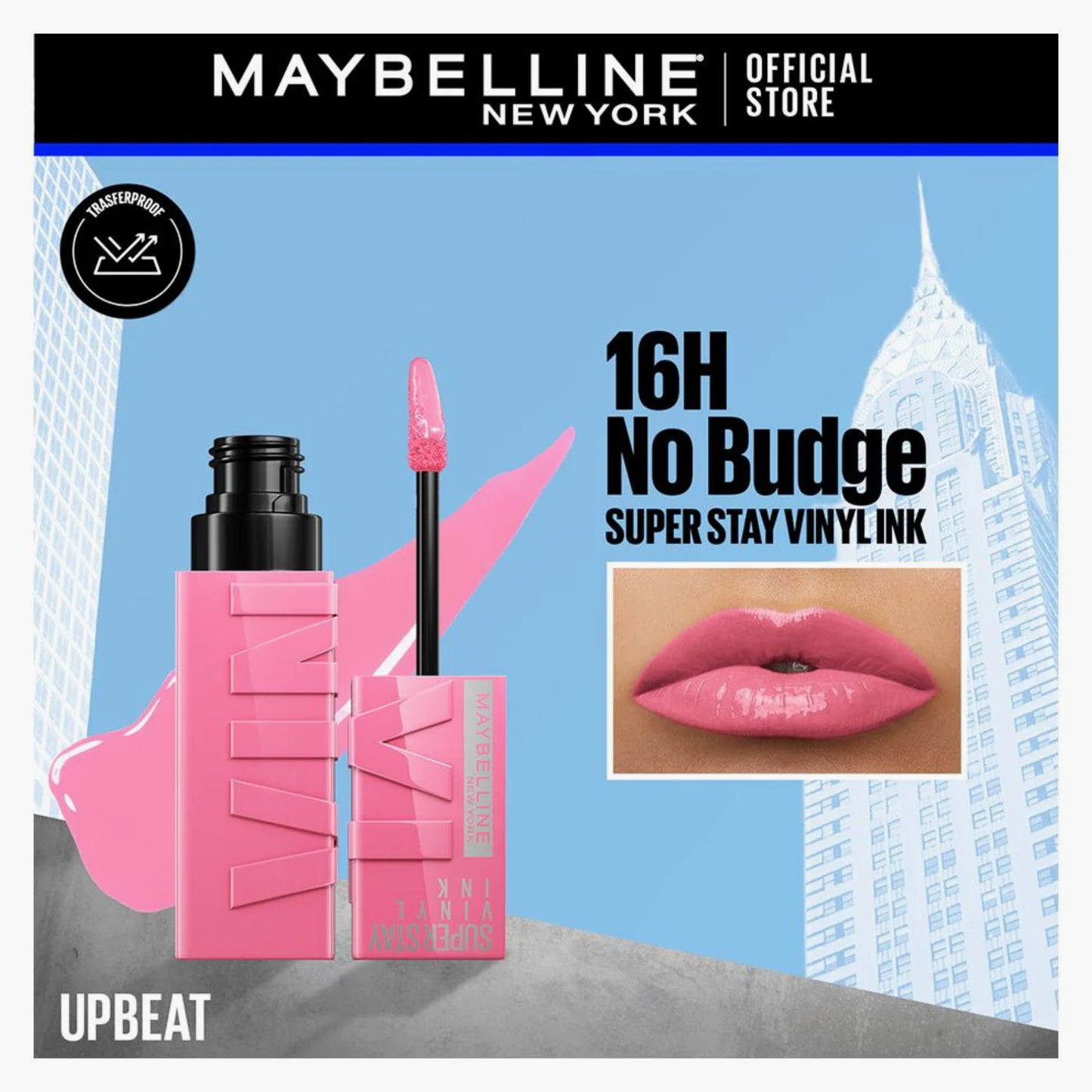 Maybelline Super Stay Vinyl Ink Liquid Lipstick 155 Upbeat 4.2ml