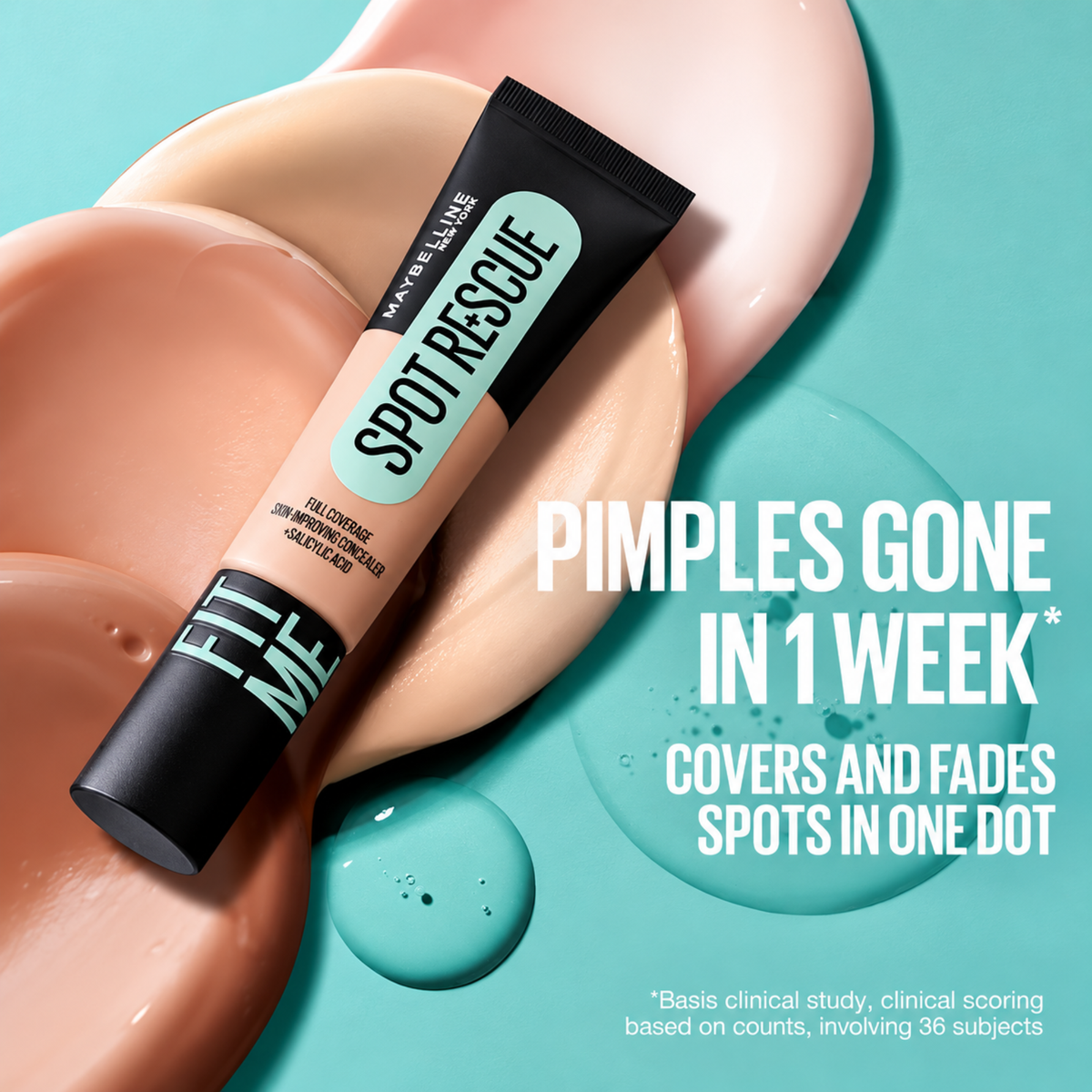 Maybelline Fit Me Spot Rescue Full Coverage Skin Improving Concealer 15ml
