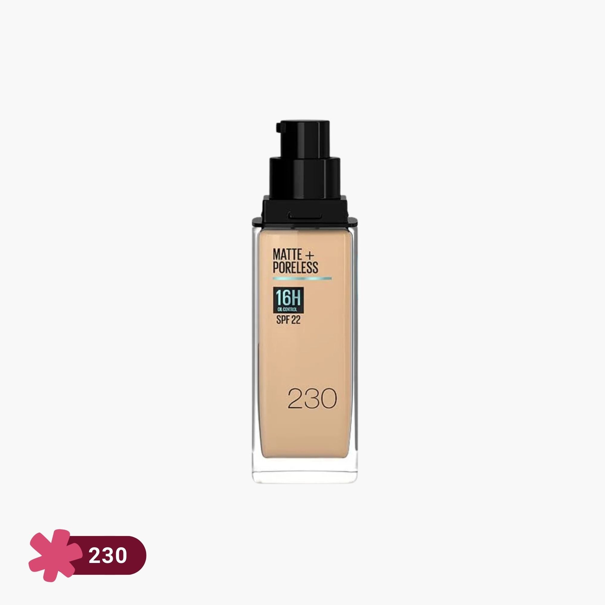 Maybelline Fit Me Matte+Poreless 16H Oil Control Liquid Foundation Normal to Oily SPF 22 230 30ml