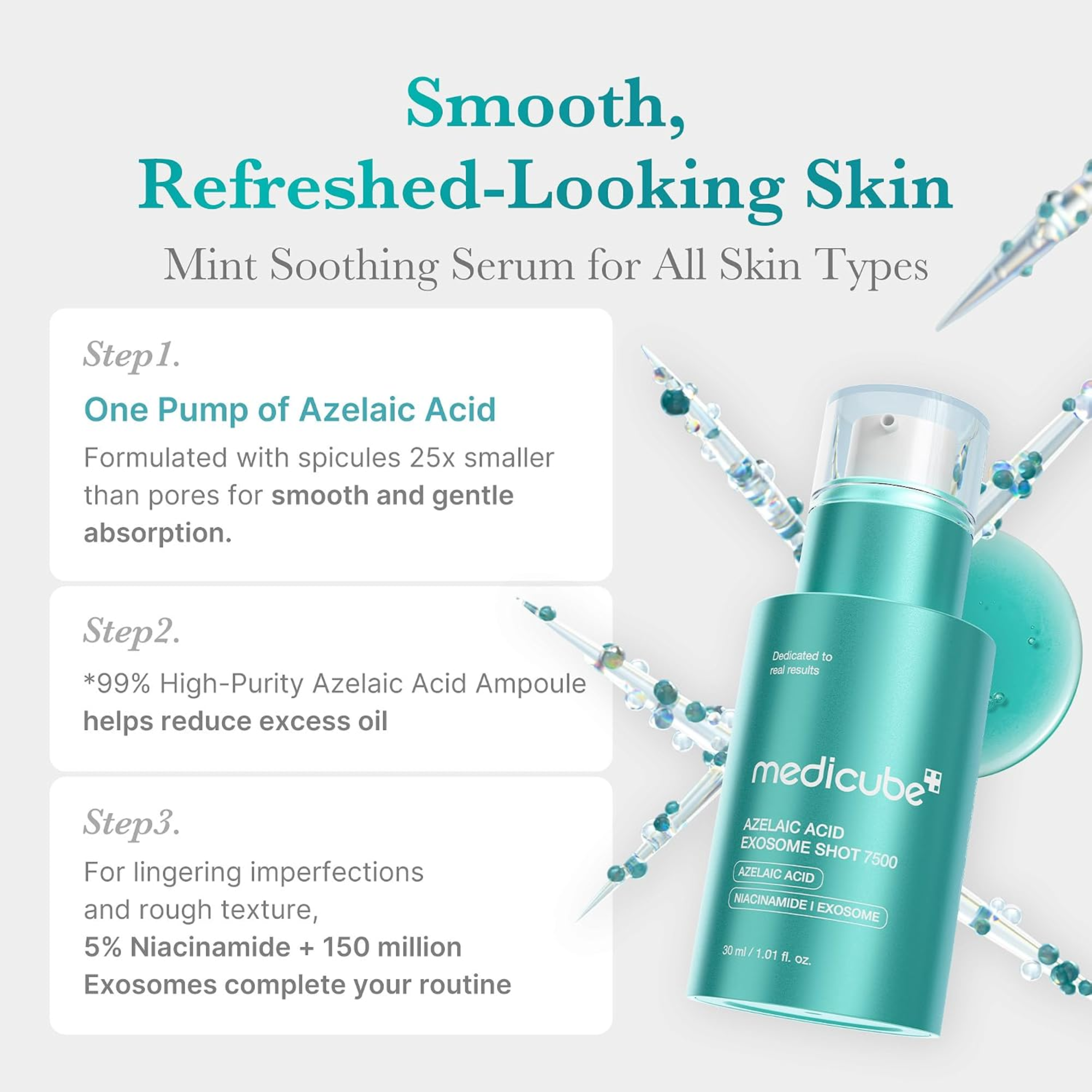 Medicube Azelaic Acid Exosome Shot Pore Ampoule 7500
